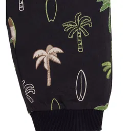 JusCubs Cotton Beach Theme Printed Joggers - Black image 5