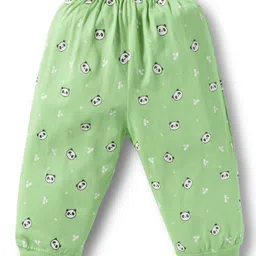 Tango Single Jersey Knit Full Sleeves Night Suit With Animal Print - Green image 4