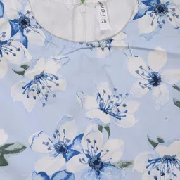 V-Mart Girls Floral Print Round Neck Fit & Flare Dress image 2