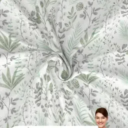 Bianca Sienna Multicolor Cotton Floral 144 TC Single Flat Bedsheet with 1 Pillow Cover image 5