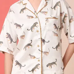 Chemistry Beige Polyester Print Night Suit image 5