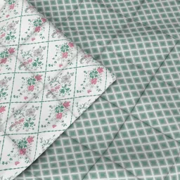 Bianca Denim Feel Green Fabric 192 TC 150 GSM Double Comforter image 5