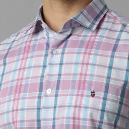 Louis Philippe Sport Multicolored Cotton Slim Fit Checks Shirt image 5