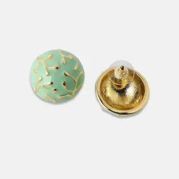 Sohi The Twig Green Stud Earrings for Women image 5