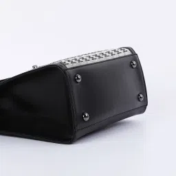 Elle Black Printed Handbag image 5