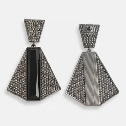 Sohi Gold Plated Designer Stone Party Drop Earrings image 5