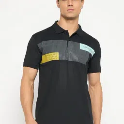 Duke Black Slim Fit Printed Polo T-Shirt-picture-29