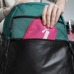 Puma Forest GreenColor Block Laptop Backpack image 5