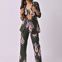 The Missy Co. Green Printed Blazer image 5