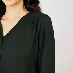 SALT Attire Green Plain Top image 5