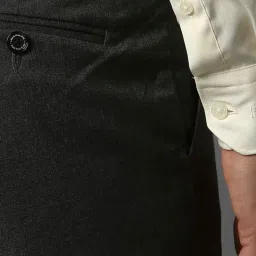 Louis Philippe Light Yellow Cotton Regular Fit Shirt image 5