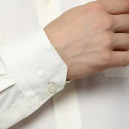 Louis Philippe Beige Cotton Regular Fit Texture Shirt image 5