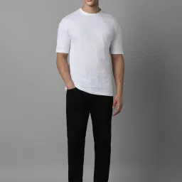 Louis Philippe Jeans White Cotton Regular Fit T-Shirt image 5