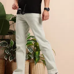 Mast & Harbour Men Bootcut Stretchable Jeans-picture-30