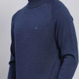 Monte Carlo Navy Blue Regular Fit Pullover image 5