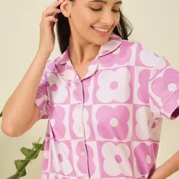 Sweet Dreams Pink Floral Printed Pyjama Set image 5