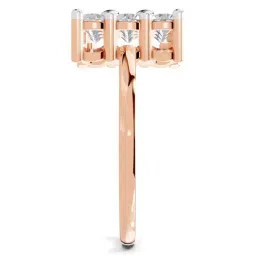 Sparkles 14k (585) Rose Gold Lab Grown Diamond 1.04 CT Eternity Tiles Promise Ring image 4