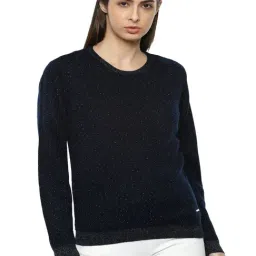 Van Heusen Navy Polka Dot Sweater-image-70