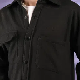 Chkokko Black Relaxed Fit Solid Shackets image 5