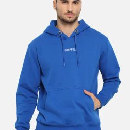 GRIFFEL Royal Blue Full Sleeves Hooded Sweatshirt-picture-0
