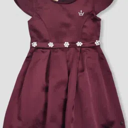 Gini & Jony Kids Maroon Dress-picture-24