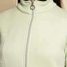 Global Republic Green Fleece Front-Open Sweatshirt image 5