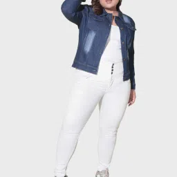 BUYNEWTREND Blue Regular Fit Jacket image 5
