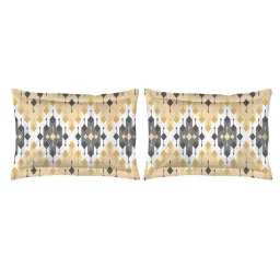 Layers Pavia Yellow Cotton 104 TC Double Flat Bed Sheet With 2 Pillow Covers image 5