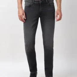 Peter England Grey Cotton Slim Fit Jeans-picture-28