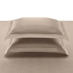 Sansaar Pink Cotton Geometric 210 TC Double Bedsheet with 2 Pillow Covers image 5