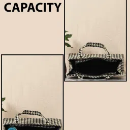 Bagsy Malone Black & Cream Textured Medium Tote Handbag image 5