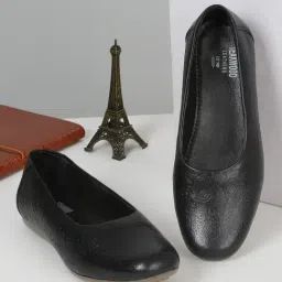 Teakwood Leathers Women's Black Flat Ballets-picture-10