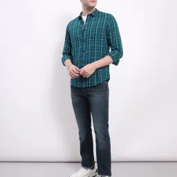 Lee Blue Regular Fit Check Shirt image 5