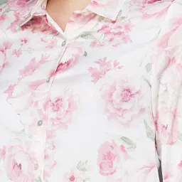 Code by Lifestyle White Floral Print Shirt image 5