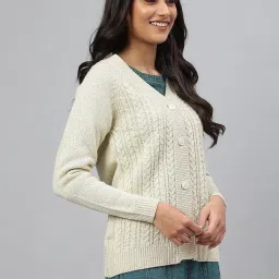 Aurelia White Textured Cardigan image 5