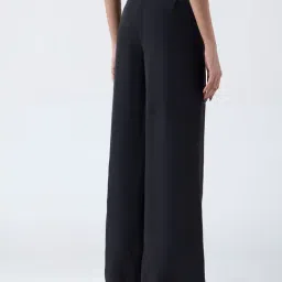 Wardrobe by Westside Black Flap-Over High-Rise Trousers image 2