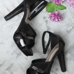 Pelle Albero Women's Black Ankle Strap Sandals-image-39