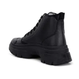 London Rag Women's Black Derby Boots image 5