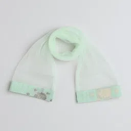 Many Frocks Kids Green Embroidered Ghagra, Choli with Dupatta image 5