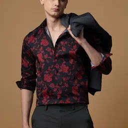 Aldeno Men Standard Printed Party Shirt image 2