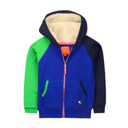 Cherry Crumble Kids Blue & Green Colourblocked Hooded Sweatshirt-picture-42