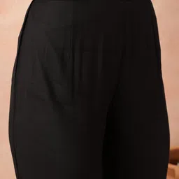 all about you Tie-Up Neck Empire-Style A-Line Kurta with Trousers image 4