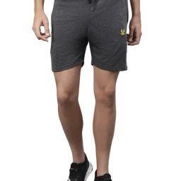Vimal Jonney Grey Melange Regular Fit Shorts-picture-3
