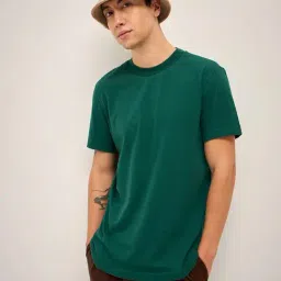The Bear House Green Cotton Slim Fit Striped Shirts-image-66
