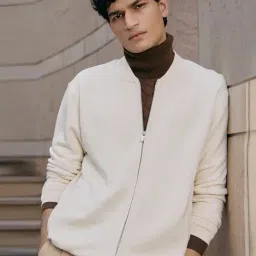 Andamen Off White Relaxed Fit Jacket-picture-18