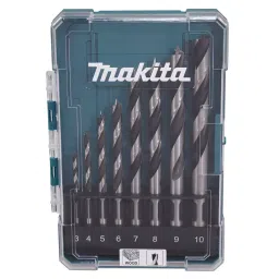 Makita 3, 4, 5, 6, 7, 8, 9, 10 mm Diameter Brad Point Bit Set for Wooden Surface, D-77257 (Set of 8)-picture-20