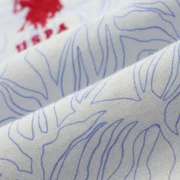 U.S. Polo Assn. Boys White & Blue Cotton Printed Full Sleeves Shirts image 4