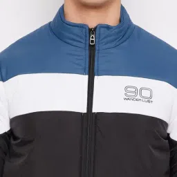 Duke Black Full Sleeves Mock Collar Jacket image 4