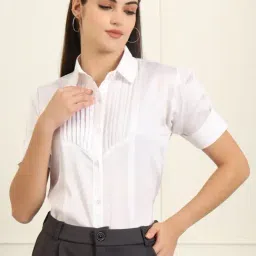 Fithub Women White Formal Shirt-picture-10