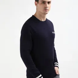 Tommy Hilfiger Navy Cotton Slim Fit Pullover image 4